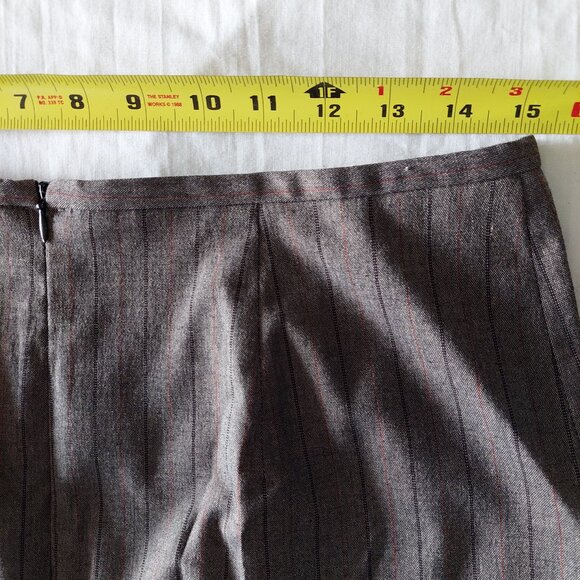 Tristan & Iseut Brown Pinstripe Skirt Blazer Suit Set,  Size S/10 - Picture 10 of 13